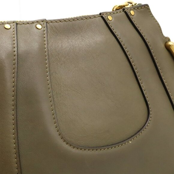 CHLOE Khaki Leather Shoulder Bag - Picture 7 of 10